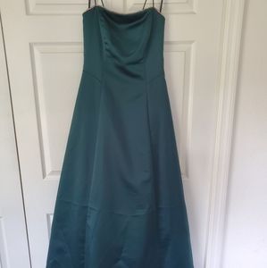 Green ball gown